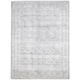 Modern Hand Knotted Wool Grey 9' x 12' Rug