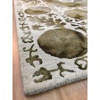 Handmade Wool Floral Ivory/ Green 5x8 lt1036 Area Rug