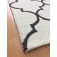 Handmade Wool Modern Ivory/ Black 5x8 lt1151 Area Rug