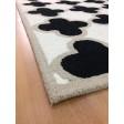 Handmade Wool Modern Ivory/ Black 5x8 lt1167 Area Rug