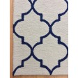 Handmade Wool Modern Ivory/ Navy Blue 5x8 lt1223 Area Rug