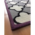 Handmade Wool Modern Gray/ Ivory/ Pink 5x8 lt1348 Area Rug