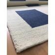 Handmade Wool Modern Ivory/ Blue 5x8 lt1418 Area Rug