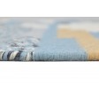 Modern Dhurrie Wool Blue 4' x 6' Rug