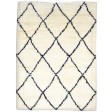 Modern Hand Woven Wool Ivory 5' x 6' Rug