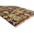 Modern Hand Knotted Wool Rust 4' x 6' Rug