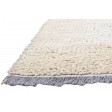 Modern Hand Knotted Wool Ivory 5' x 8' Rug