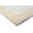 Modern Hand Knotted Wool Ivory 5' x 8' Rug