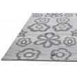 Modern Jacquard Loom Silk (Silkette) Grey 5' x 7' Rug