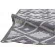 Modern Jacquard Loom Silk (Silkette) Grey 5' x 8' Rug