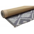 Modern Jacquard Loom Silk (Silkette) Grey 5' x 8' Rug