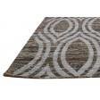 Modern Jacquard Loom Silk (Silkette) Brown 5' x 8' Rug