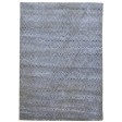 Modern Hand Woven Wool / Silk (Silkette) Grey 4' x 6' Rug