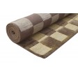 Modern Hand Knotted Wool Brown 5' x 8' Rug