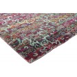 Modern Hand Knotted Silk Red 5' x 4' Rug