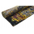 Modern Hand Knotted Silk Black 4' x 5' Rug