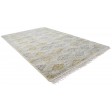 Modern Hand Knotted Wool Grey 7' x 6' Rug