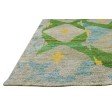 Modern Hand Knotted Silk Green 5' x 8' Rug