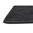 Modern Hand Woven Leather Cowhide Charcoal 2' x 3' Rug