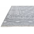 Modern Hand Knotted Wool Silk Blend Grey 6' x 9' Rug