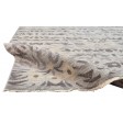 Modern Hand Knotted Wool Silk Blend Grey 6' x 9' Rug