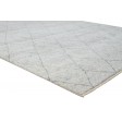 Modern Hand Knotted Wool Silk Blend Ivory 8' x 10' Rug