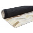 Modern Hand Woven Leather Beige 5' x 8' Rug