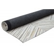 Modern Hand Woven Leather Grey 5' x 7' Rug