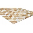 Modern Hand Woven Leather Brown 4' x 6' Rug
