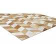 Modern Hand Woven Leather Brown 4' x 6' Rug