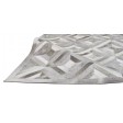 Modern Hand Woven Leather Grey 3' x 5' Rug