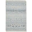 Modern Hand Knotted Wool Silk Blend Blue 2' x 3' Rug