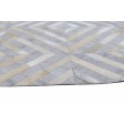 Modern Hand Woven Leather / Cotton Grey 9' x 9' Rug