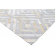 Modern Hand Woven Leather / Cotton Grey 9' x 9' Rug