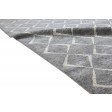 Modern Hand Knotted Wool / Silk (Silkette) Dark Grey 9' x 12' Rug