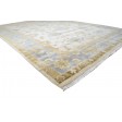 Traditional-Persian/Oriental Hand Knotted Wool / Silk (Silkette) Ivory 10' x 14' Rug