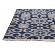 Modern Hand Knotted Wool Blue 2'6 x 3' Rug