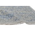 Modern Hand Knotted Wool Silk Blend Blue 2' x 3' Rug