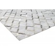 Modern Hand Woven Leather / Cotton Grey 6' x 6' Rug