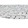 Modern Hand Woven Leather / Cotton Grey 6' x 6' Rug