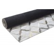 Modern Hand Woven Leather / Cotton Grey 6' x 9' Rug