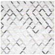 Modern Hand Woven Leather / Cotton Grey 4' x 4' Rug