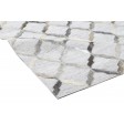 Modern Hand Woven Leather / Cotton Grey 3' x 5' Rug