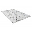 Modern Hand Woven Leather / Cotton Grey 3' x 5' Rug