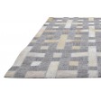 Modern Hand Woven Leather / Cotton Grey 5' x 8' Rug