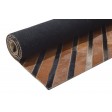Modern Hand Woven Leather / Cotton Brown 5' x 8' Rug