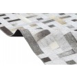 Modern Hand Woven Leather / Cotton Grey 5' x 8' Rug