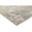 Modern Hand Knotted Wool Brown 5' x 8' Rug