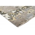 Modern Hand Knotted Wool Brown 4' x 6' Rug