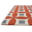 Modern Hand Tufted Wool Orange 5' x 8' Rug